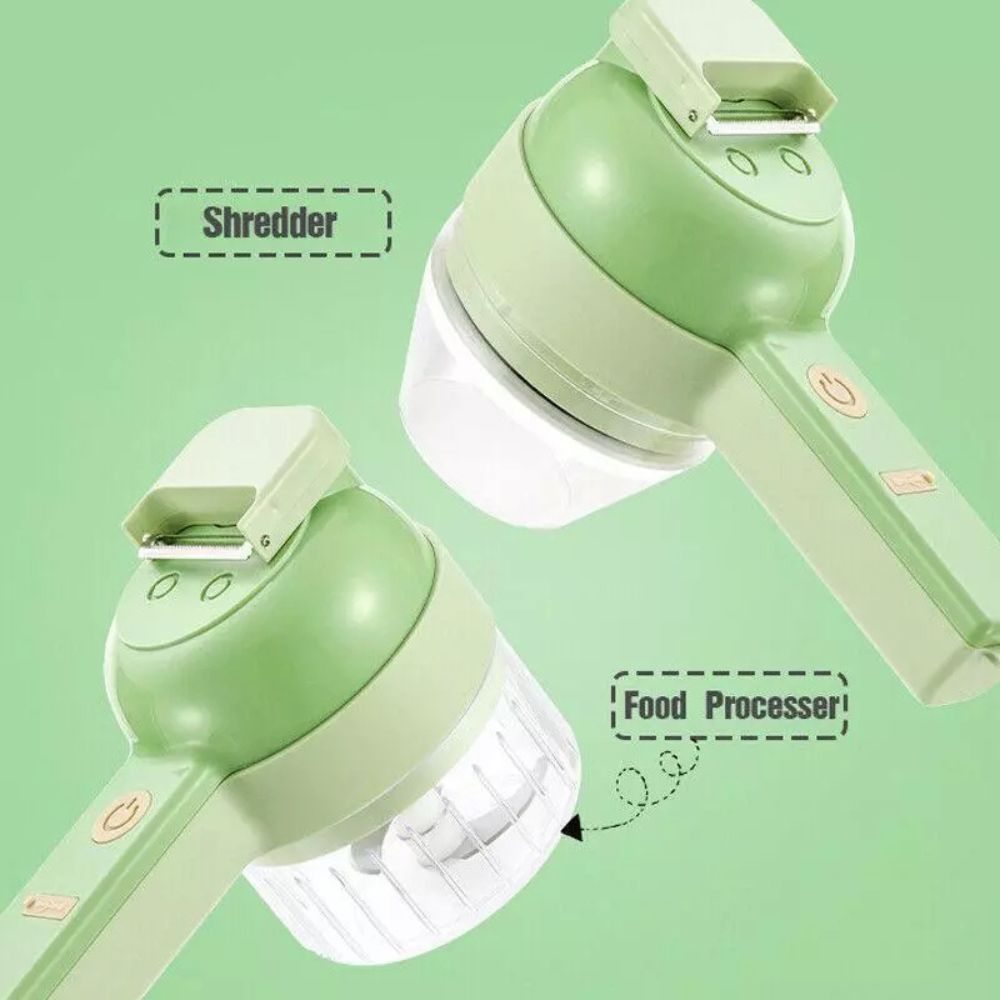 4 in 1 Mini Handheld Wireless Electric Vegetable Cutter Food Chopper Grinder