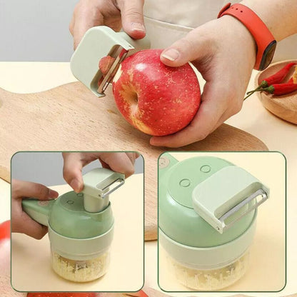 4 in 1 Mini Handheld Wireless Electric Vegetable Cutter Food Chopper Grinder