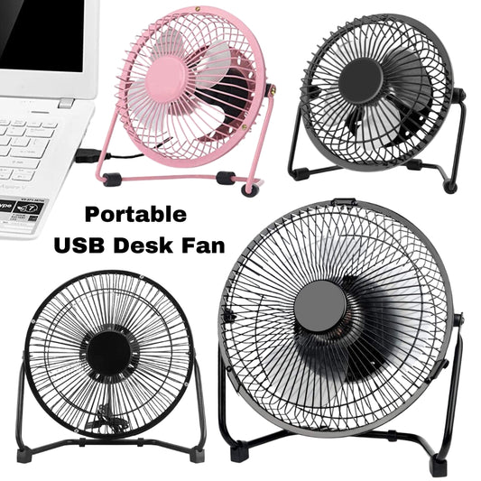 4inch / 6inch / 8inch Portable USB Mini Cooling Fan Small Desk Desktop Cooler