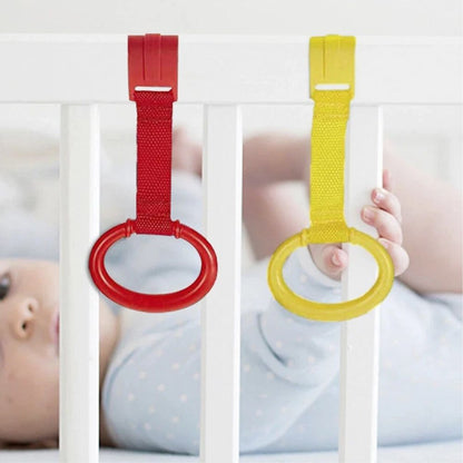 4pcs Baby Crib Pull Rings Walking Training Ring Security Baby Stand Up