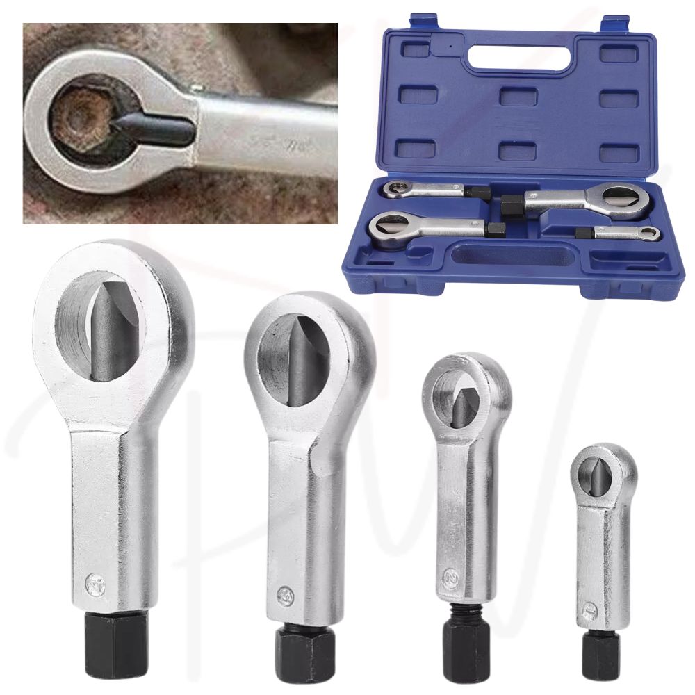 4pcs Metal Nut Splitter Breaker Remover Extractor Manual Pressure Cracker