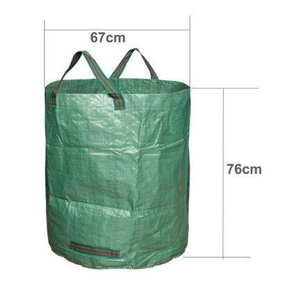 4x 270L Large Garden Waste Bag Reusable Leaf Rubbish Plant Grass Sack Carry Pack