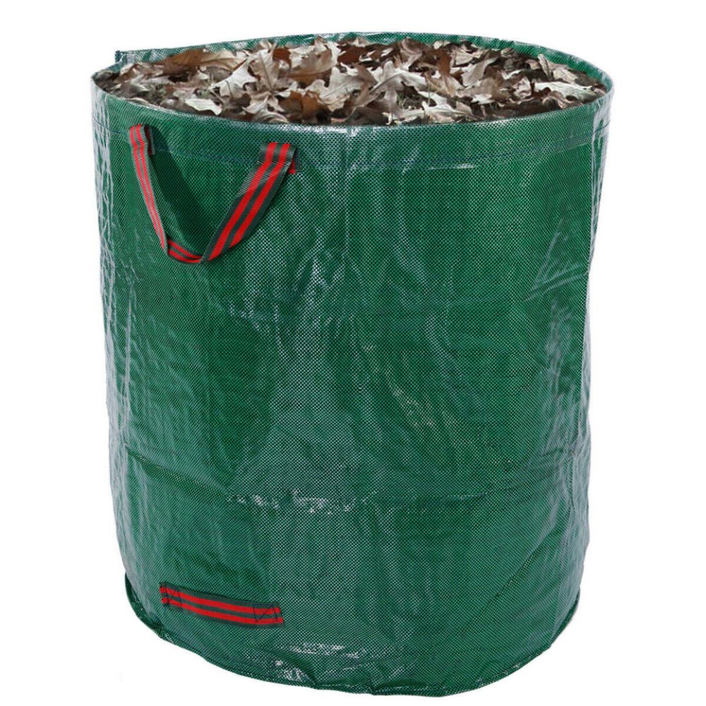 4x 270L Large Garden Waste Bag Reusable Leaf Rubbish Plant Grass Sack Carry Pack