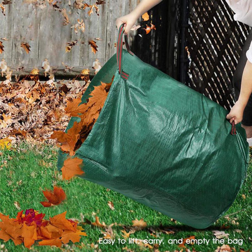 4x 270L Large Garden Waste Bag Reusable Leaf Rubbish Plant Grass Sack Carry Pack