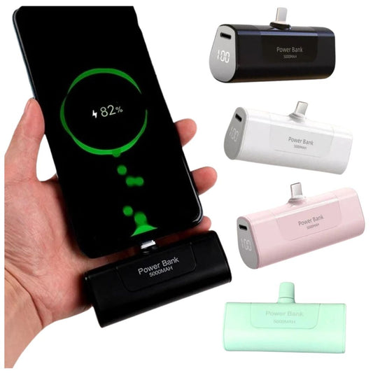 5000mAh Pocket Power Bank Mini Portable Charger Fast Charging Type C Android
