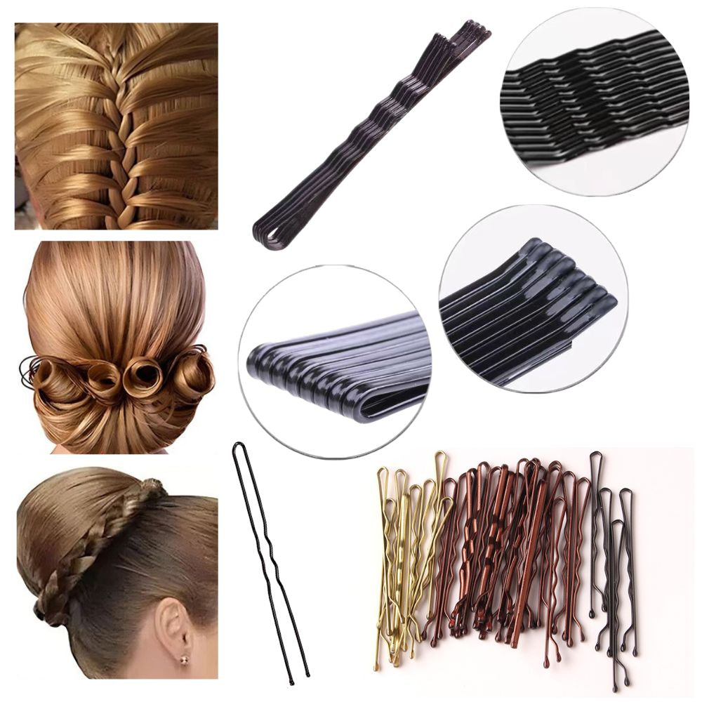 50/100pcs 6cm U Shaped Hair Pins Bobby Clip Girls Accessory Style Bun Tool Women