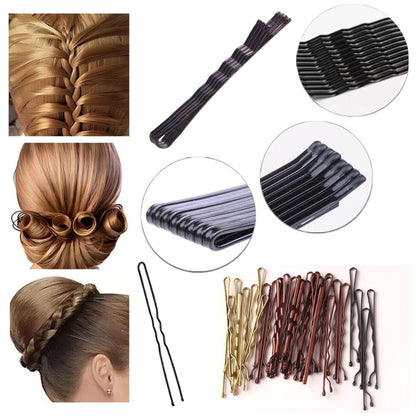 50/100pcs 6cm U Shaped Hair Pins Bobby Clip Girls Accessory Style Bun Tool Women