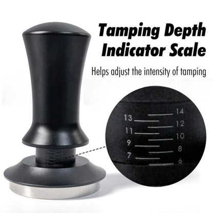 Calibrated spring espresso coffee tamper