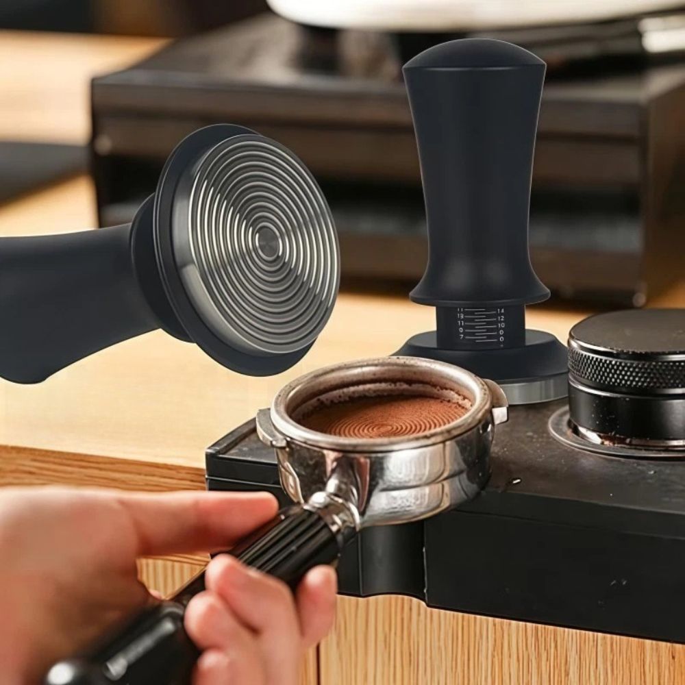 51/53/58mm Espresso Coffee Tamper Calibrated Spring Detachable Tamper Loaded