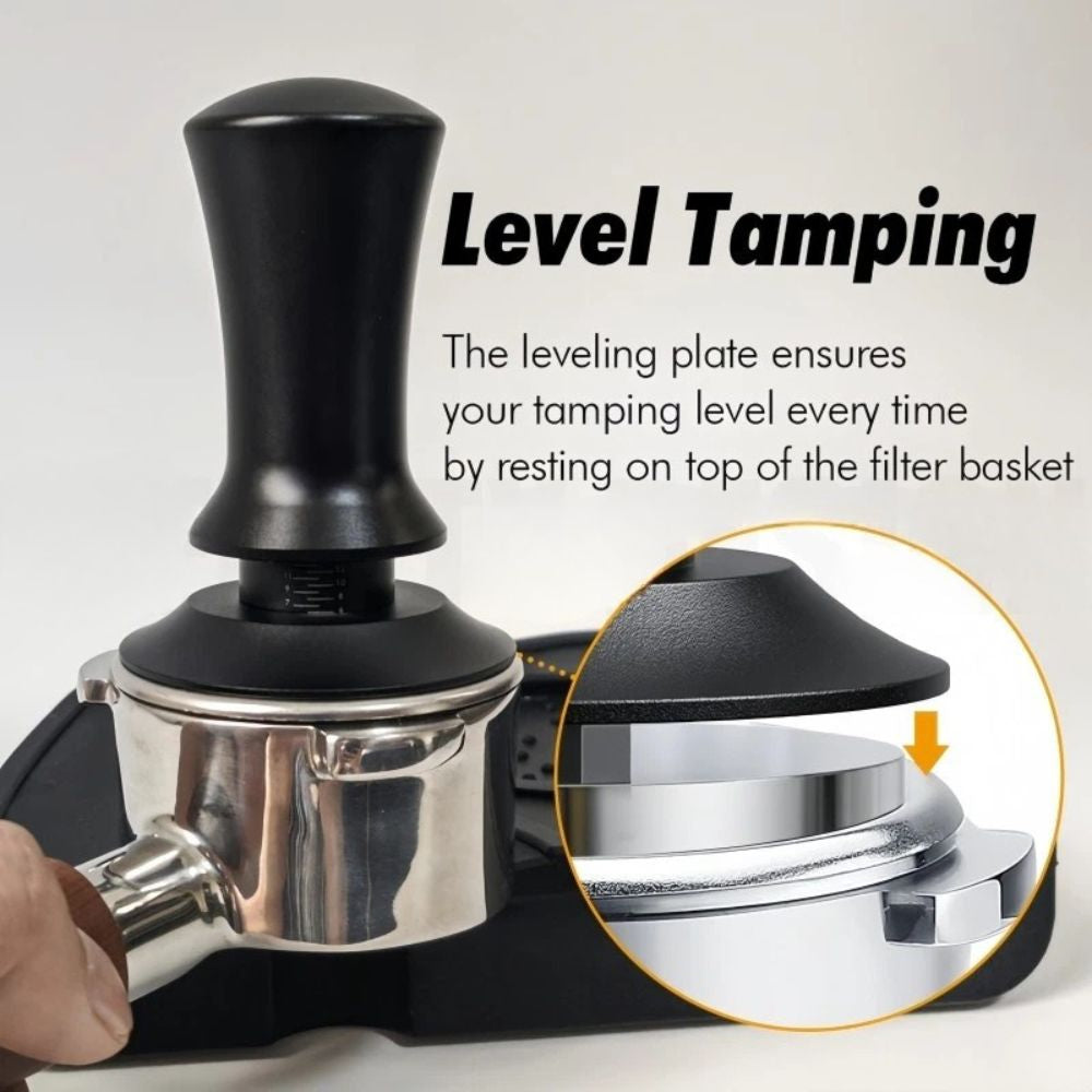 Calibrated spring espresso coffee tamper