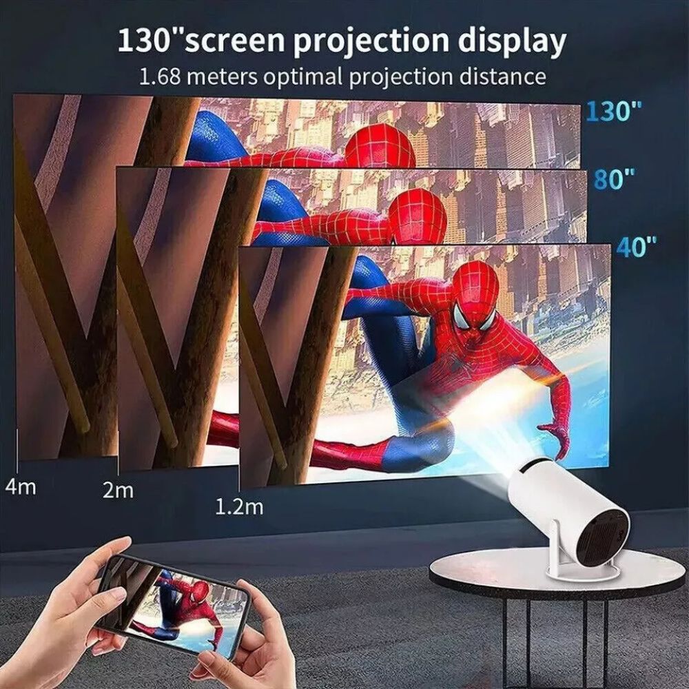 5G 4K WiFi Bluetooth Projector Smart HD LED HDMI USB Android Office Home Theater