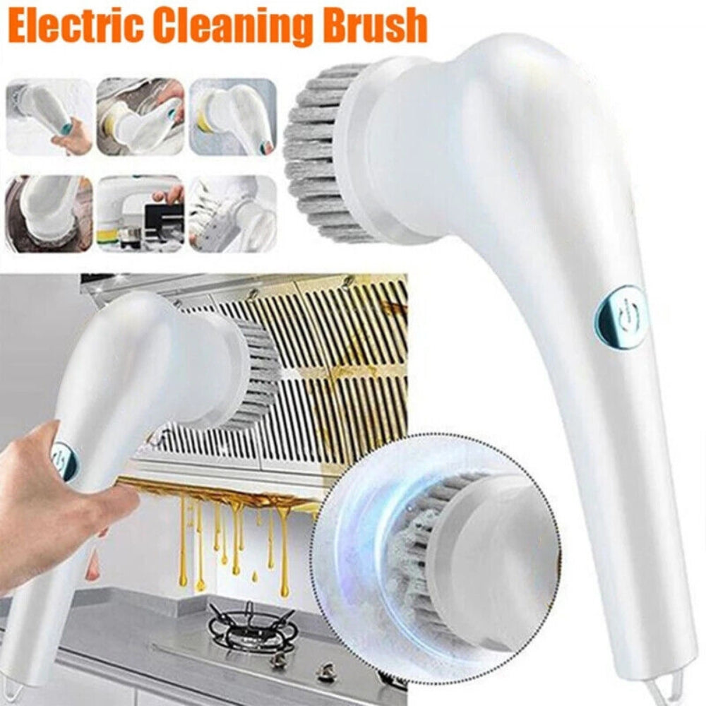 5 In 1 Electric Portable Spin Scrubber Handheld Power Cleaning Brush