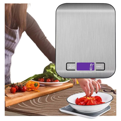 5KG/1G Electronic Digital Scale Stainless Steel Kitchen Postal Scale