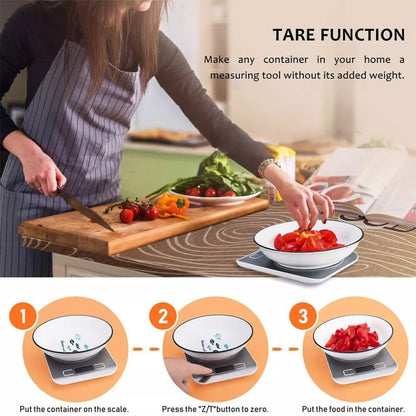 5KG/1G Electronic Digital Scale Stainless Steel Kitchen Postal Scale