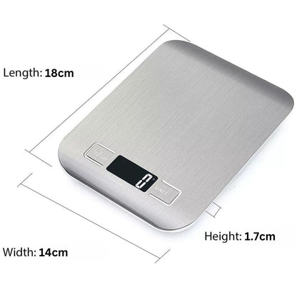 5KG/1G Electronic Digital Scale Stainless Steel Kitchen Postal Scale