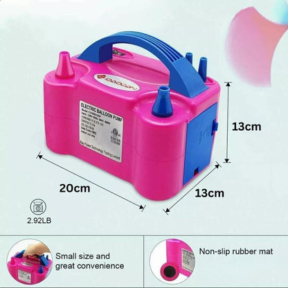 600W Electric Balloon Pump Inflator Balloon Power 2 Nozzles Portable AU Plug