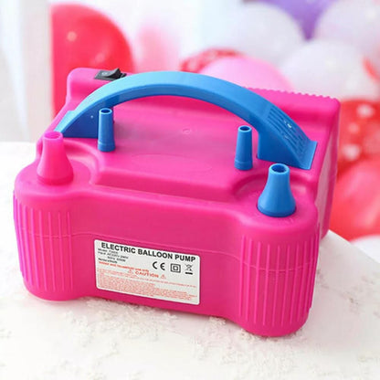 600W Electric Balloon Pump Inflator Balloon Power 2 Nozzles Portable AU Plug