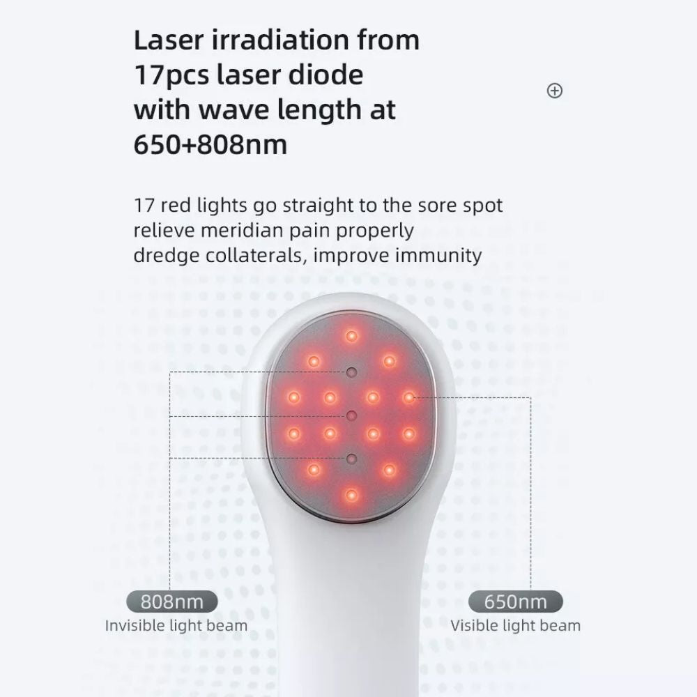 650nm+808nm Cold Laser Red Light Pain Relief Therapy Knee Fit Pet Wounds Healing