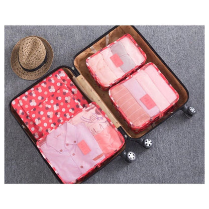 6PCS Travel Luggage Suitcase Organiser Packing Cubes Set Bags Pouches