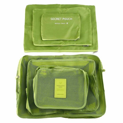6PCS Travel Luggage Suitcase Organiser Packing Cubes Set Bags Pouches