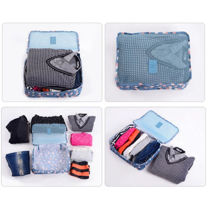 6PCS Travel Luggage Suitcase Organiser Packing Cubes Set Bags Pouches