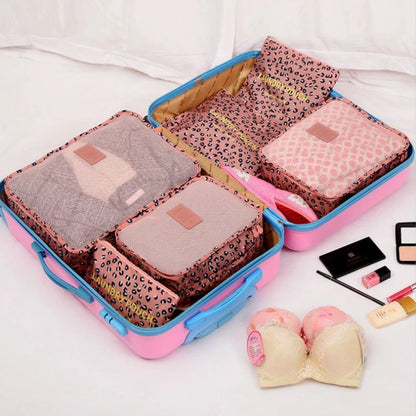 6PCS Travel Luggage Suitcase Organiser Packing Cubes Set Bags Pouches