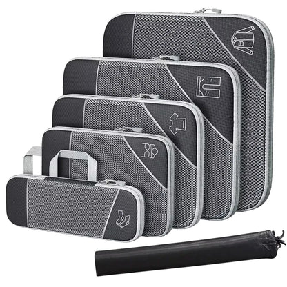 3/6Pcs Compression Packing Cubes Expandable Storage Travel Luggage Bags Organiser