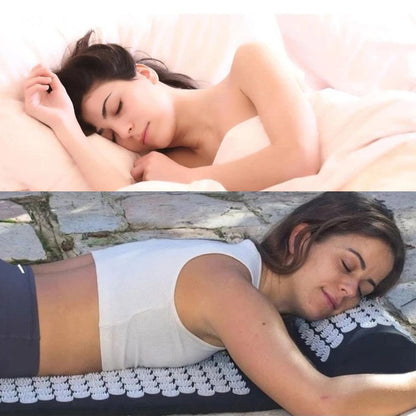 Acupressure Mat and Pillow Set Yoga Massage Mat Set Shakti for Back Neck Pain Relief