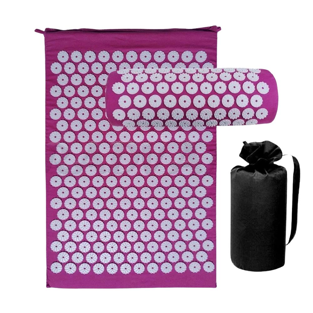 Acupressure Mat and Pillow Set Yoga Massage Mat Set Shakti for Back Neck Pain Relief