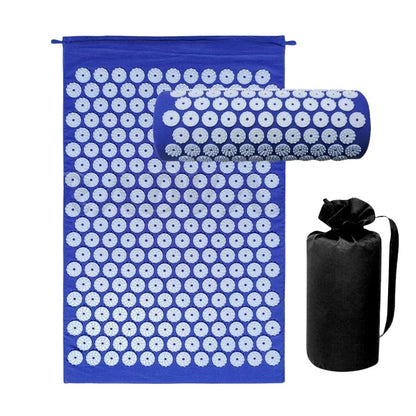 Acupressure Mat and Pillow Set Yoga Massage Mat Set Shakti for Back Neck Pain Relief