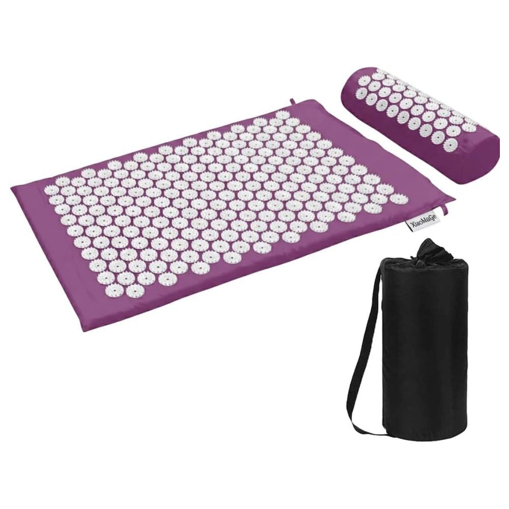 Acupressure mat and pillow set