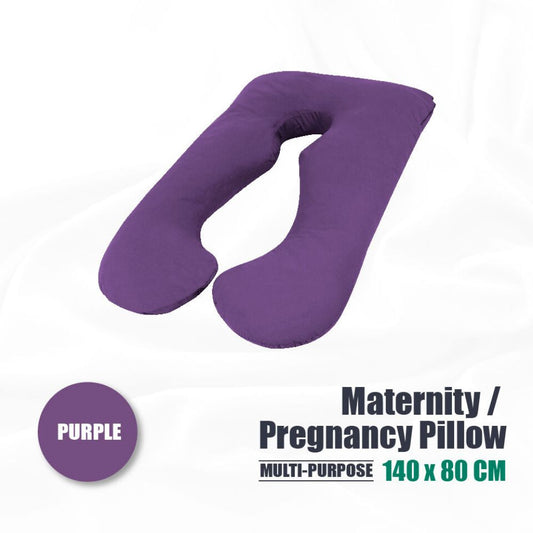 Aus Made Pregnancy Maternity Pillow Sleeping Nursing Body Support Feed - Purple