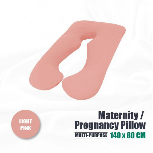 Aus Made Pregnancy Maternity Pillow Sleeping Nursing Body Support Feed - Light Pink