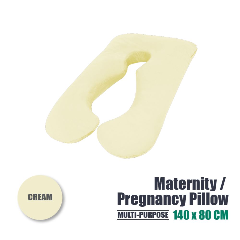 Australian Made Pregnancy Maternity Pillow Sleeping Nursing Body Support Feed - Cream