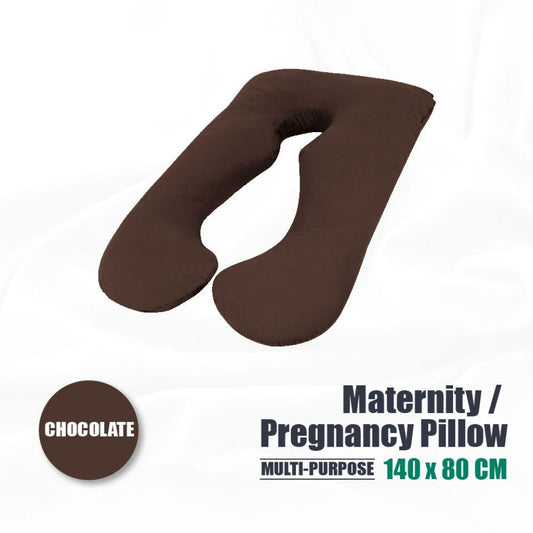 Aus Made Pregnancy Maternity Pillow Sleeping Nursing Body Support Feed - Chocolate