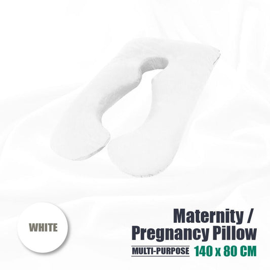 Aus Made Pregnancy Maternity Pillow Sleeping Nursing Body Support Feed - White