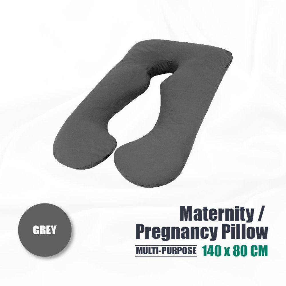 Australian Made Pregnancy Maternity Pillow Sleeping Nursing Body Support Feed - Grey