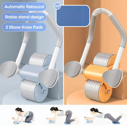 Automatic Ab Roller Abdominal Wheel Gym Workout Equipment Training Elbow Support