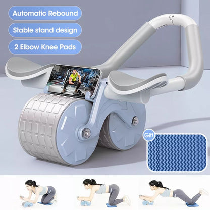 Automatic Ab Roller Abdominal Wheel Gym Workout Equipment Training Elbow Support