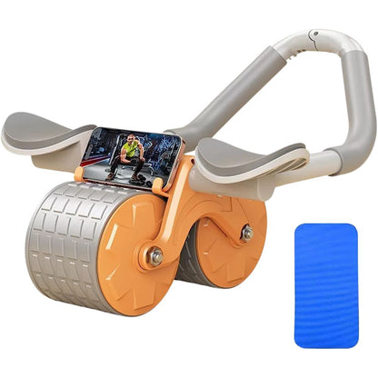 Automatic Ab Roller Abdominal Wheel Gym Workout Equipment Training Elbow Support