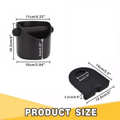 Barista Coffee Bin Knock Box Espresso Dump Bin For Coffee Grounds with Knock Bar