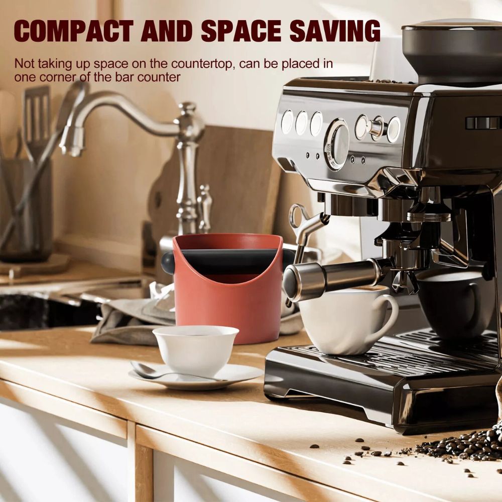 Barista Coffee Bin Knock Box Espresso Dump Bin For Coffee Grounds with Knock Bar