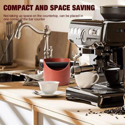 Barista Coffee Bin Knock Box Espresso Dump Bin For Coffee Grounds with Knock Bar