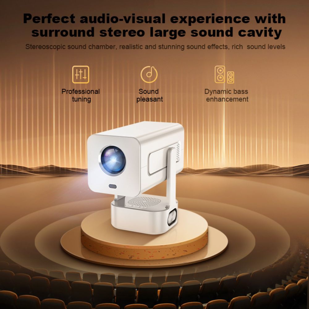 C360A Portable Projector LCD Android 13 Home Theater 300ANSI 4K Projector