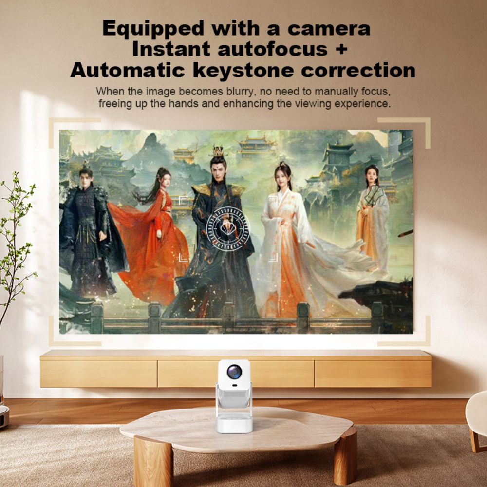 C360A Portable Projector LCD Android 13 Home Theater 300ANSI 4K Projector