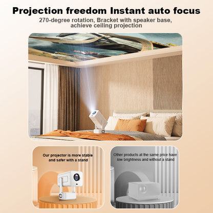 C360A Portable Projector LCD Android 13 Home Theater 300ANSI 4K Projector