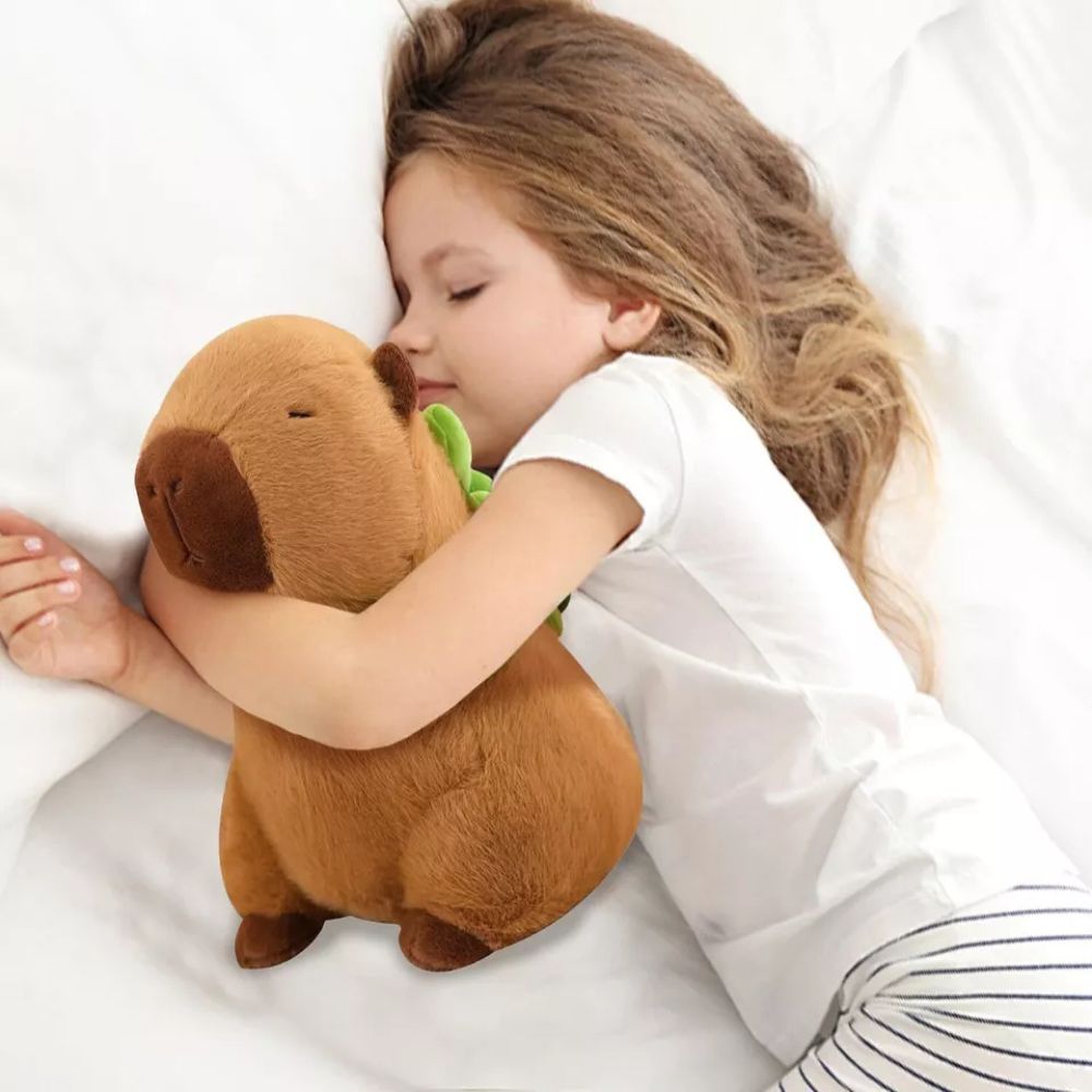 Capybara Stuffed Plush Toy Cute Simulation Fluffy Animal Doll Gift for Children