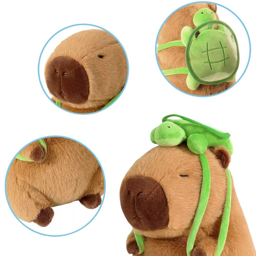 Capybara Stuffed Plush Toy Cute Simulation Fluffy Animal Doll Gift for Children