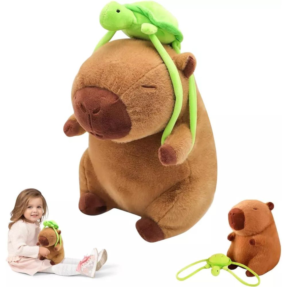 Capybara Stuffed Plush Toy Cute Simulation Fluffy Animal Doll Gift for Children