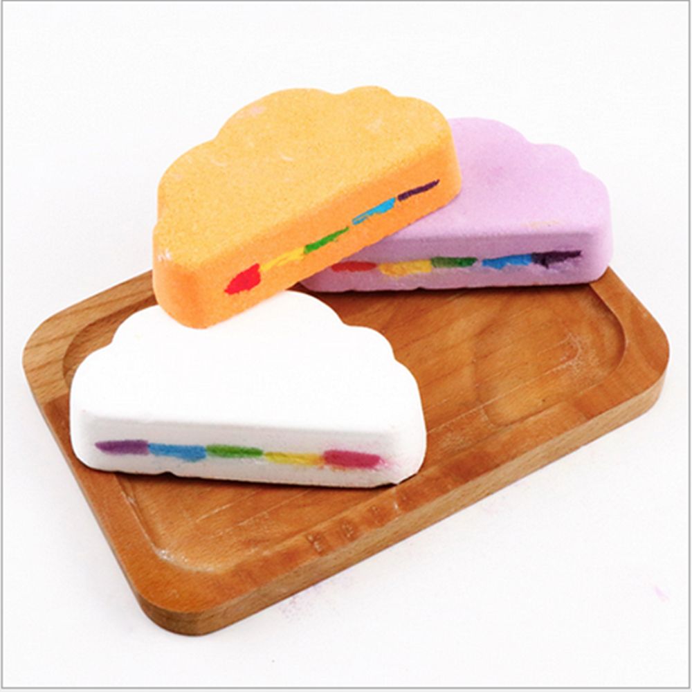 Cloud Rainbow Bath Salt Ball Essential Bubble Skin Care Oil Effervescent Bath